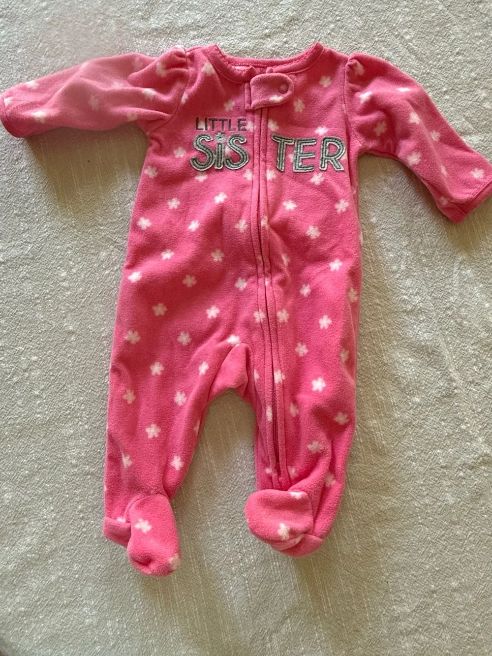 4 one piece outfits, pink, size 0-3,
